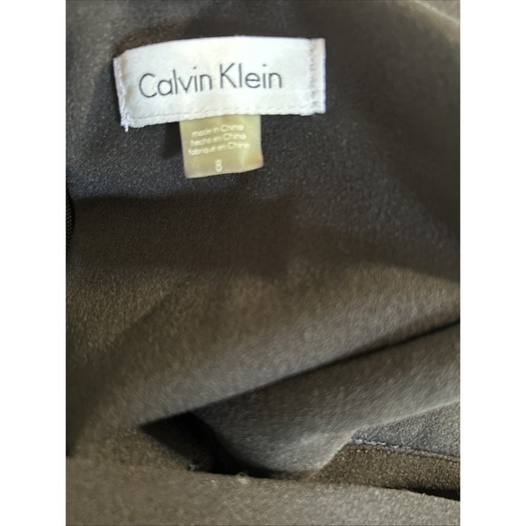 Calvin Klein Little Black Dress Sheath Ruffle‎ Sleeveless Women's Size 8 NEW NWT - Picture 7 of 8